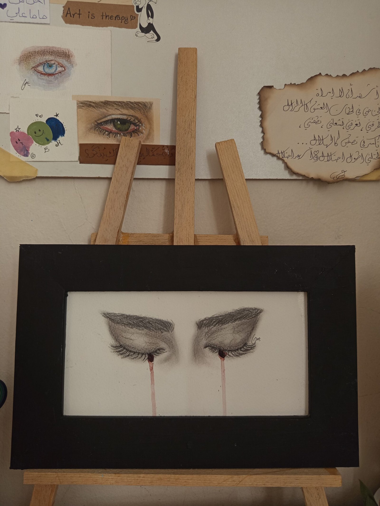 لوحة رسم عيون