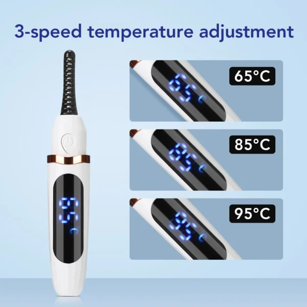 ⁦مكبس رموش كهربائي سريع التسخين – طبيعي وطويل يدوم مع شحن USB⁩ - الصورة ⁦4⁩